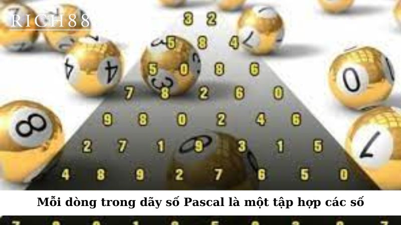 Mỗi dòng trong dãy số Pascal là một tập hợp các số có thể dùng để tính toán trong việc soi cầu